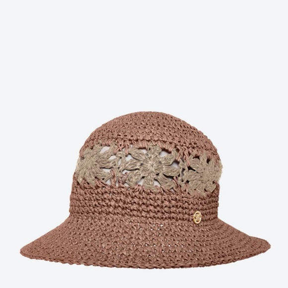 Brand New Never Used Steve Madden Crochet Rose Woven Bucket Hat - Picture 4 of 4